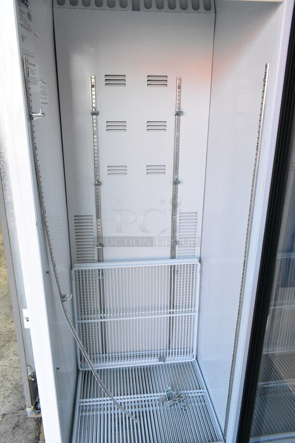 2019 Habco SE18 Metal Commercial Single Door Reach In Cooler Merchandiser w/ Poly Coated Racks. 115 Volts, 1 Phase. Tested and Working! - Image 3 of 5