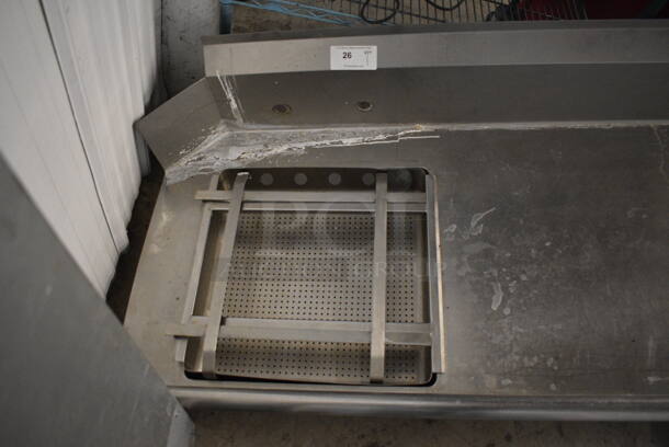 Stainless Steel Commercial Right Side Dirty Side Dishwasher Table. 96x30x46 - Image 2 of 3