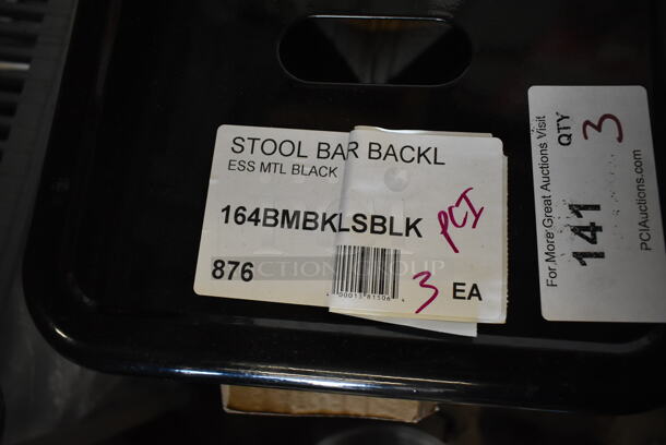 3 BRAND NEW SCRATCH AND DENT! Lancaster Table & Seating 164BMBKLSBLK Alloy Series Black Outdoor Backless Barstool. 3 Times Your Bid! - Image 4 of 5