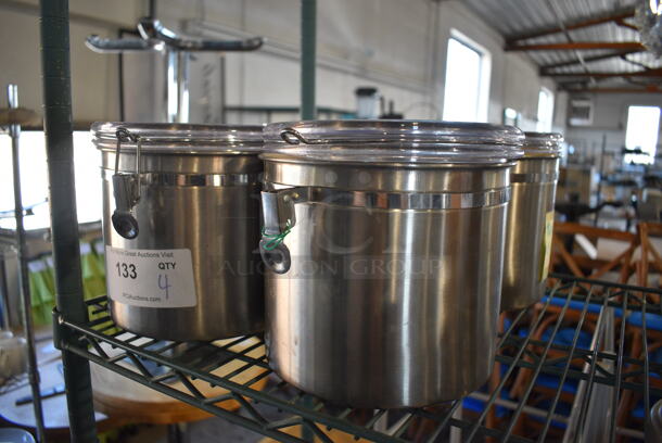 4 Metal Canisters. 8x8x7.5. 4 Times Your Bid! - Image 2 of 2