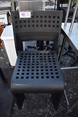 11 Black Metal Dining Height Chairs. 17x21x33. 11 Times Your Bid!