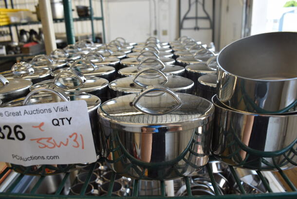 33 Stainless Steel Bowls w/ 31 Lids. 3.25x2.25x2. 33 Times Your Bid!