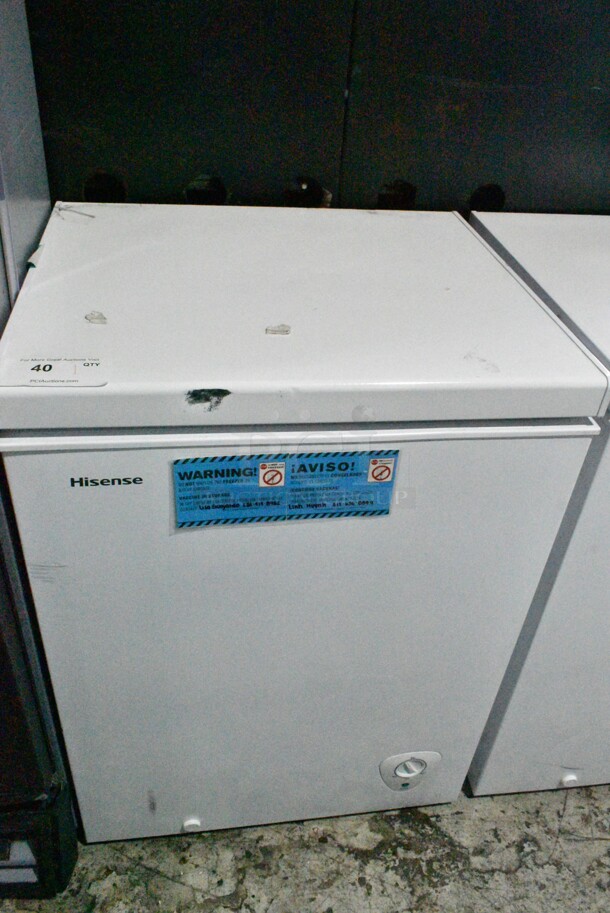Hisense WFC050M6XWD Metal Chest Freezer w/ Hinge Lid. 115 Volts, 1 Phase. Tested and Working! - Image 1 of 5