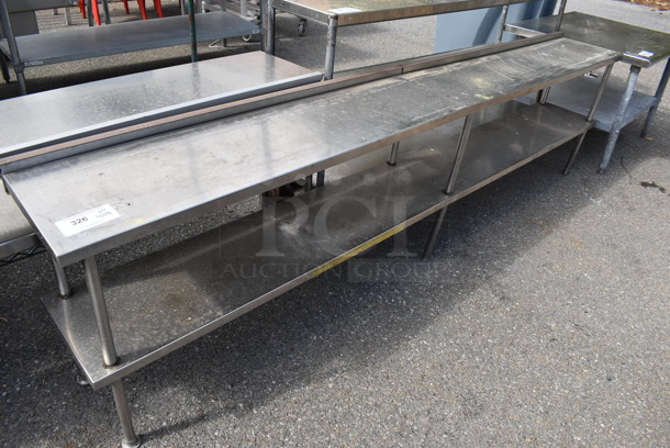 Stainless Steel 2 Tier Shelving Unit.