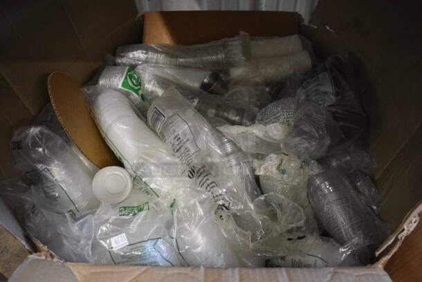 ALL ONE MONEY! Lot of Various Plastic Lids and Portion Cups!