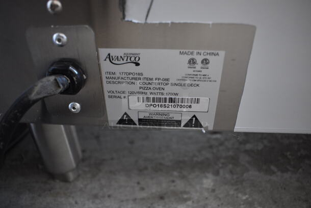 Avantco 177DPO18S Stainless Steel Commercial Countertop Electric Powered Single Deck Pizza Oven w/ Cooking Stone. 120 Volts, 1 Phase. 28x23x16 - Image 7 of 7