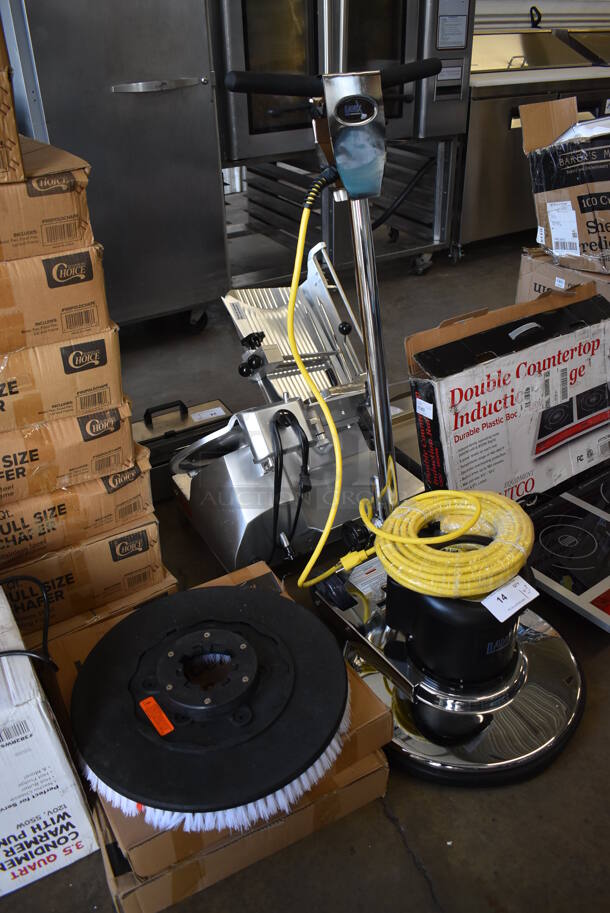 BRAND NEW! Lavex 978LAVP20A Janitorial 20" Single Speed Rotary Floor Cleaning Machine w/ 3 Lavex Pad Drivers. 110-120 Volts, 1 Phase. 20x24x44. Tested and Working! - Image 2 of 9