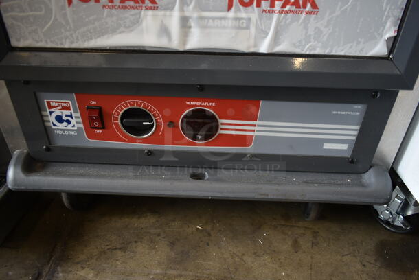 BRAND NEW SCRATCH AND DENT! 2023 Metro C519-HFC-4 Stainless Steel Commercial Single Door Warming Holding Proofing Cabinet on Commercial Casters. 120 Volts, 1 Phase. Tested and Working! - Image 2 of 6