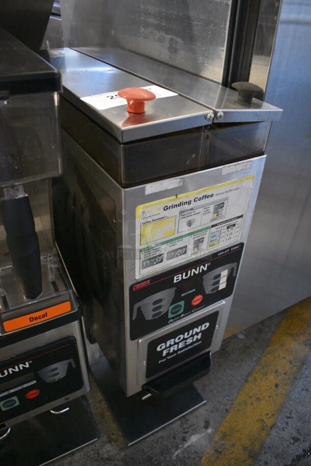 Bunn G9-2T DBC Stainless Steel Commercial Countertop 2 Hopper Coffee Bean Grinder. 120 Volts, 1 Phase. 8.5x18.5x28. Tested and Working! - Image 2 of 6