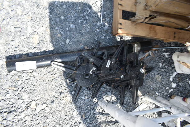 BRAND NEW SCRATCH AND DENT! Lot of Various Table Leg Pieces; 1 Column and 4 Top Pieces.  - Image 1 of 4