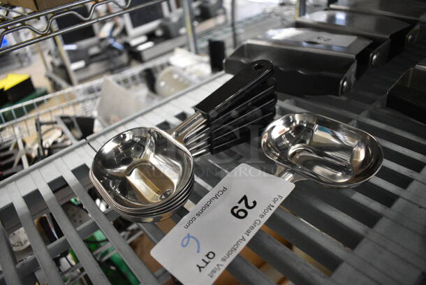 6 Stainless Steel Scoops. 7". 6 Times Your Bid! - Image 2 of 2