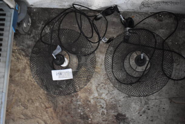 2 Black Wire Lamps. 2 Times Your Bid! - Image 2 of 4