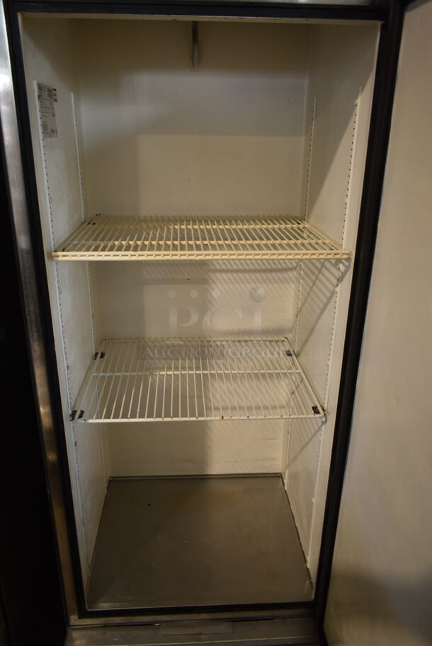 True T-19 Stainless Steel Commercial Single Door Reach In Cooler w/ Poly Coated Racks. 115 Volts, 1 Phase. Tested and Powers On But Does Not Get Cold - Image 4 of 5