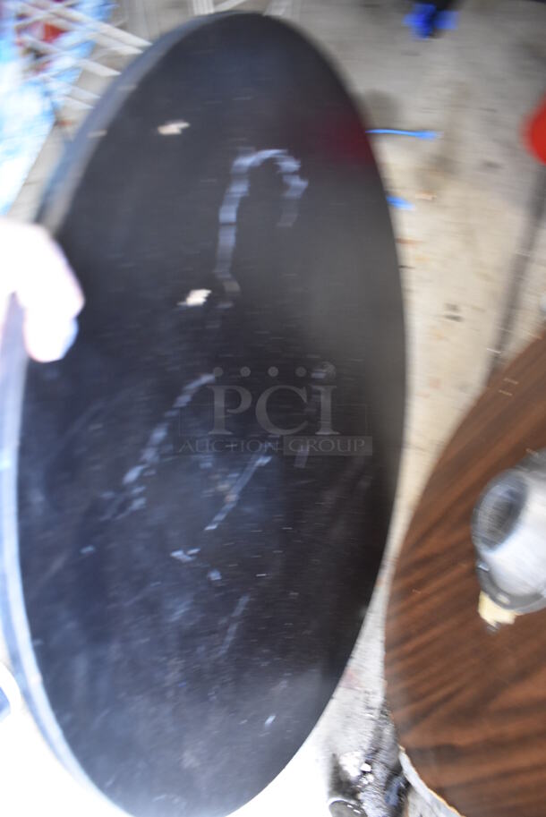 2 Black Round Tabletops. 30x30x1, 24x24x1. 2 Times Your Bid! - Image 2 of 4