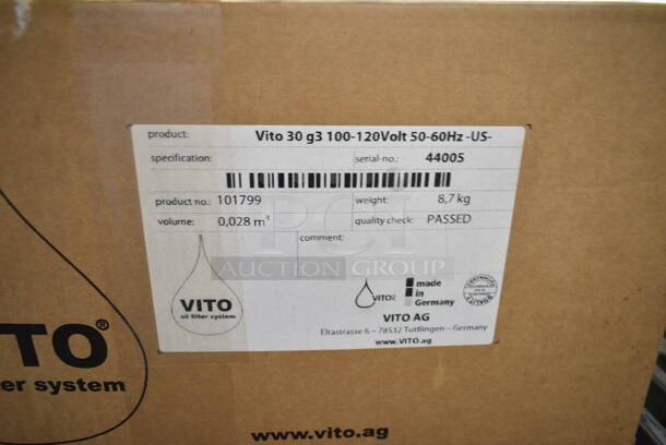 BRAND NEW IN BOX! Vito Fryfilter VITO 30 101799, 22 Lb Fryer Oil Filter, Portable, Pressure Filtration System and Filter. - Image 5 of 7