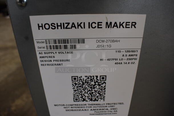 BRAND NEW SCRATCH AND DENT! Hoshizaki DCM-270BAH Countertop Style Electric Powered Ice Maker. 115-120V. Tested and Working!  - Image 4 of 4