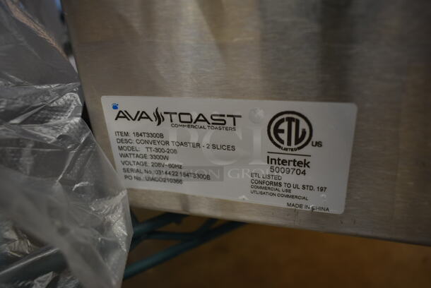 BRAND NEW SCRATCH AND DENT! AvaToast TT-300-208 Stainless Steel Commercial Countertop Electric Powered Conveyor Toaster Oven. 208 Volts, 1 Phase. - Image 5 of 5