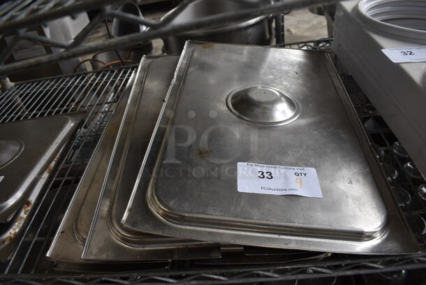 4 Stainless Steel Full Size Drop In Bin Lids. 4 Times Your Bid!