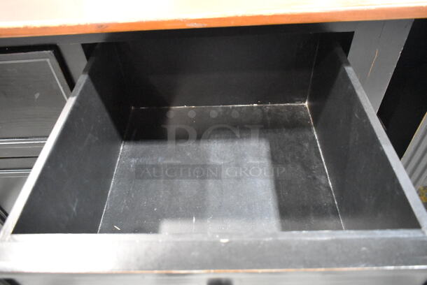 Counter w/ Wooden Countertop, Door and 3 Drawers.  - Image 4 of 8