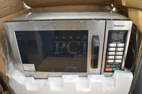 2018 Panasonic NE-1054F T Metal Countertop Microwave Oven. 120 Volts, 1 Phase. 20x13x11