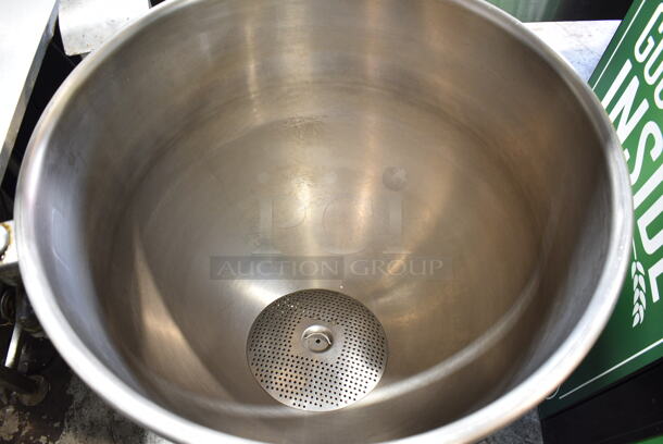 Cleveland KGL-40 Stainless Steel Commercial Floor Style Natural Gas Powered 40 Gallon Steam Tilting Kettle.  - Image 4 of 5