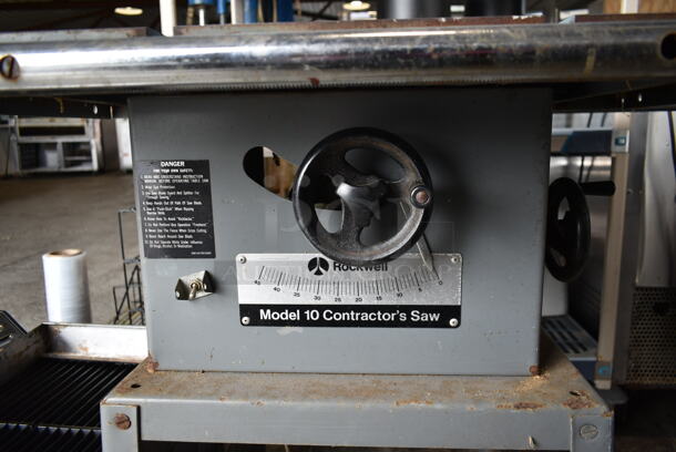 Rockwell 10 Metal Floor Style Contractors Saw. 115/230 Volts, 1 Phase. Tested and Working! - Image 4 of 7