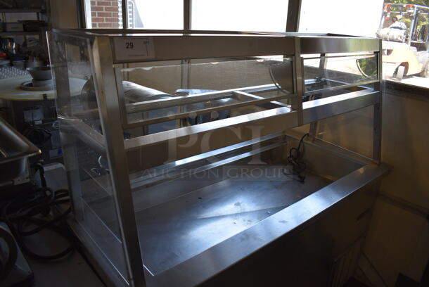 Delfield Shelleysteel Stainless Steel Commercial Refrigerated Buffet Station w/ Sneeze Guard on Commercial Casters. 115 Volts, 1 Phase. 60x30x60. Tested and Working! - Image 2 of 7