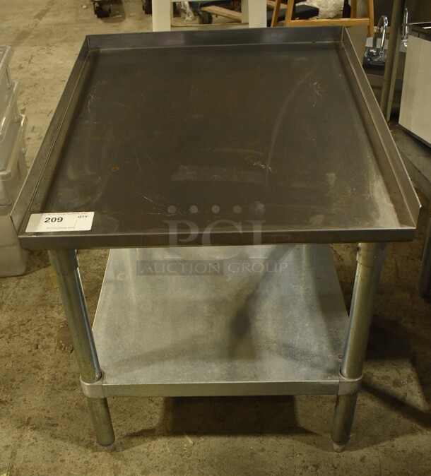 John Boos Stainless Steel Commercial Equipment Stand w/ Metal Under Shelf.