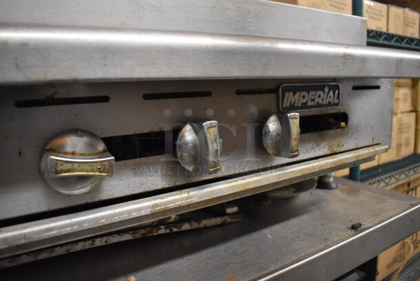 Imperial Stainless Steel Commercial Natural Gas Powered Charbroiler Grill w/ Griddle. 48x32x14 - Image 6 of 6