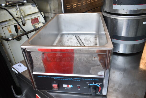 Benchmark USA 51096 Stainless Steel Commercial Countertop Food Warmer. 120 Volts, 1 Phase. Tested and Working! - Image 1 of 4
