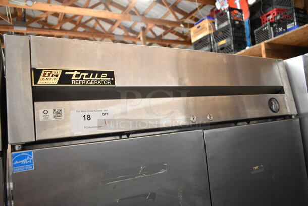 2014 True T-35 Stainless Steel Commercial 2 Door Reach In Cooler w/ Poly Coated Racks. 115 Volts, 1 Phase. Tested and Powers On But Does Not Get Cold - Image 2 of 9