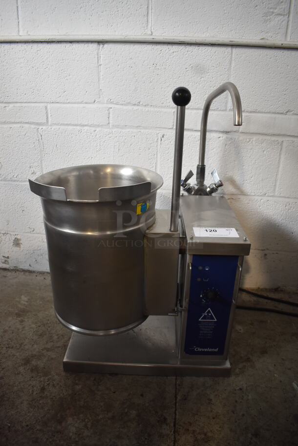 Cleveland KET-3-T Commercial Stainless Steel Gallon Tilting Steam Jacketed Electric Tabletop Kettle. 208-240V/1 Phase