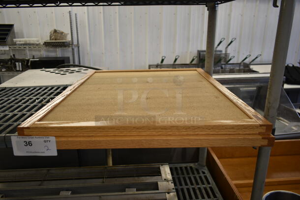2 Wooden Framed Bulletin Boards. 2 Times Your Bid! - Image 1 of 3