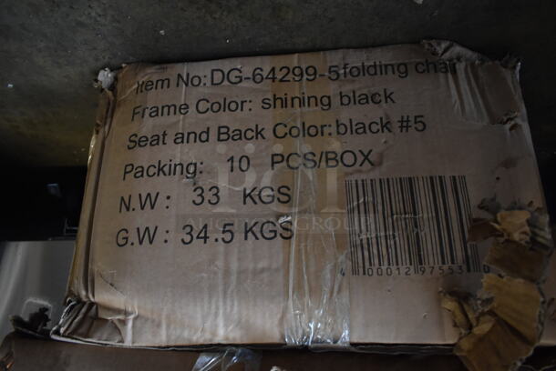 30 BRAND NEW SCRATCH AND DENT! Lancaster Table & Seating DG-64299-5 384DG64299BK Black Textured and Contoured Folding Chair. 30 Times Your Bid! - Image 3 of 5