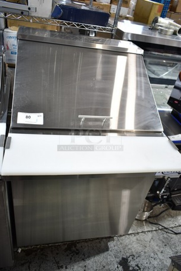 BRAND NEW SCRATCH AND DENT! 2023 Avantco 178ZPT36HC Stainless Steel Commercial Sandwich Salad Prep Table Bain Marie Mega Top. 115 Volts, 1 Phase. Tested and Working! - Image 2 of 5