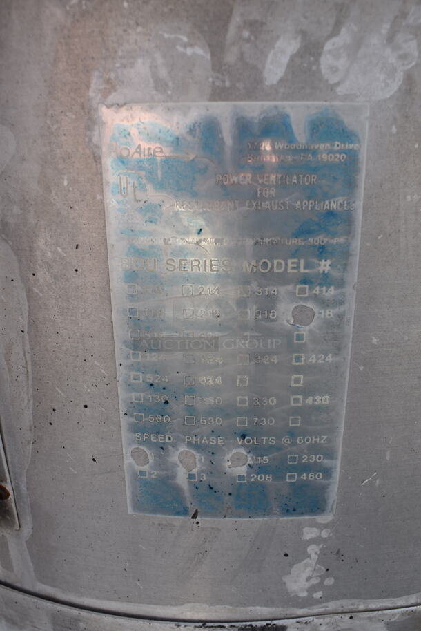 Flo Aire 418 Rooftop Power Mushroom Ventilator 115 Volt - Image 4 of 4