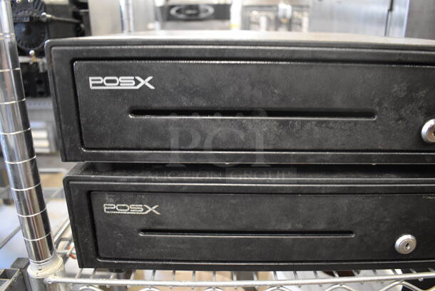 2 PosX Black Metal Cash Drawers. 16.5x16.5x4.5. 2 Times Your Bid! - Image 3 of 3