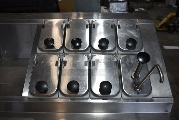 Norlake ZF122SAS/0-0DO Stainless Steel Commercial Cooler w/ Topping Rail and 16 Drop Ins on Commercial Casters. 115 Volts, 1 Phase. Tested and Working! - Image 3 of 8