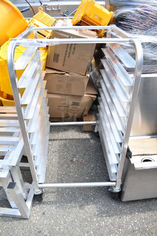 Metal Commercial Pan Transport Rack on Commercial Casters. 