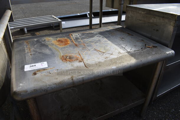 Stainless Steel Equipment Stand w/ Metal Under Shelf. 36x24x25.5 - Image 3 of 4
