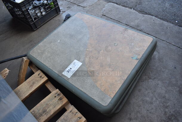 5 Tan Gray Green Tabletops. 20x24x1. 5 Times Your Bid! - Image 2 of 3