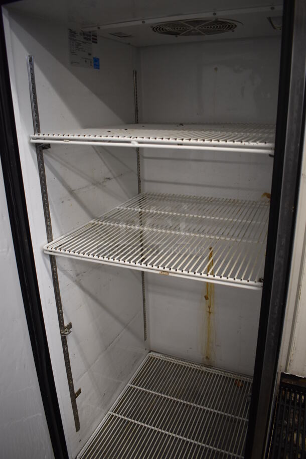 2011 True TG1R-1S Stainless Steel Commercial Single Door Reach In Cooler w/ Poly Coated Racks on Commercial Casters. 115 Volts, 1 Phase. 29x35x83. Tested and Working! - Image 5 of 6