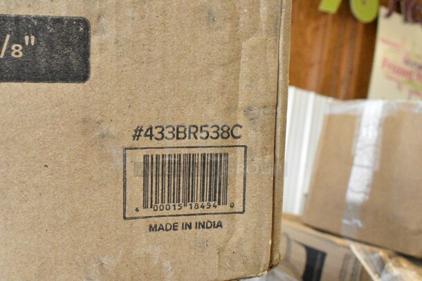30 BRAND NEW! Boxes Including 433BR538C Choice 5 1/2" x 3 1/4" x 8 3/8" Natural Kraft Paper Customizable Shopping Bag with Handles - 250/Case, 24518PIZCIR 18" White Corrugated Pizza Circle - 125/Case, 55410X20ROLL Backyard Pro Courtyard Series Black 10' x 20' Canopy Roller Bag, 2 Box 394365XL Noble Products Powder-Free Disposable Clear Vinyl Gloves for Foodservice - Extra Large - 1000/Case, 2 Box 500LSTRWL Choice 9, 12, 16, 20, and 24 oz. Clear Strawless / Sip Lid - 1000/Case, 347TCL7 Choice 7-8 oz. Clear Disposable Plastic Tumbler - 500/Case, 1502502 5 3/4" x 3 1/2" x 1 3/8" Glued End White Paper Hot Dog Tray - 2000/Case, 795KFT44RNPE Choice 44 oz. Round Kraft PE-Lined Microwavable Take-Out Container 7 5/16" x 2 5/8" - 300/Case, 394385M Noble Products White Powder-Free Disposable Latex Gloves for Foodservice - Medium - 1000/Case, 500TO993C3 Choice 9" x 9" x 3" Microwaveable 3-Compartment Black / Clear Plastic Hinged Container - 100/Case, 4 Box 500CFT Lavex C Fold Towels, 176RNDCL22 Choice 22 Qt. Clear Round Polycarbonate Food Storage Container, 48AARRWOK American Range ARR-WOK Cast Iron Wok Adapator. 30 Times Your Bid!   - Image 2 of 12