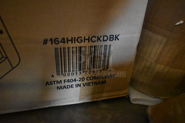 BRAND NEW SCRATCH AND DENT! Lancaster Table & Seating 164HIGHCKDBK Unassembled Standard Height Wooden High Chair with Black Finish - Image 5 of 5