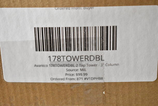 2 BRAND NEW SCRATCH AND DENT! Items; 178TOWERDBL Avantco 178TOWERDBL 2 Tap Tower - 3" Column, 178TOWERSGL Avantco 178TOWERSGL 1 Tap Tower - 3" Column. 2 Times Your Bid! - Image 3 of 4