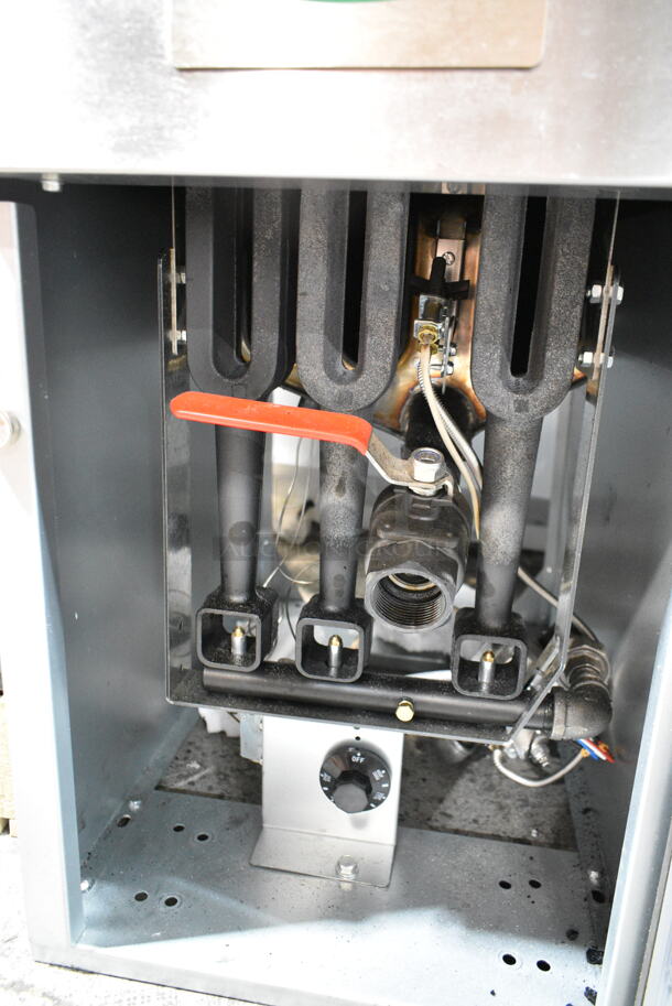2023 Mainstreet 541FF40N Stainless Steel Commercial Floor Style Natural Gas Powered Deep Fat Fryer w/ 2 Metal Fry Baskets. 90,000 BTU.  - Image 5 of 6