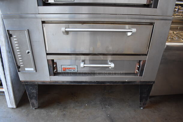 2 2013 Marsal & Sons SD236 Stainless Steel Commercial Natural Gas Powered Single Deck Pizza Oven w/ Cooking Stones on Metal Legs. 95,000 BTU. 52x35x67. 2 Times Your Bid! - Image 3 of 8