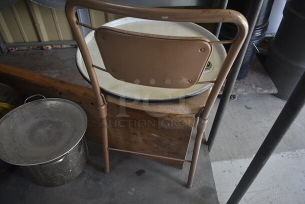 Black Metal Flat Cart w/ Contents on Commercial Casters. - Image 4 of 4