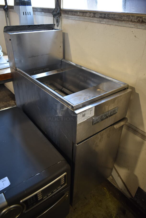 American Range Stainless Steel Commercial Floor Style Natural Gas Powered Deep Fat Fryer. - Image 2 of 6