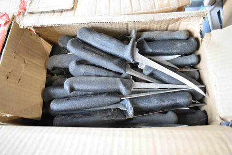 60 SHARPENED Stainless Steel Knives Including Boning/Fillet Knives. 60 Times Your Bid! 